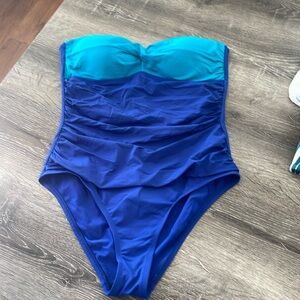 Chaps one piece swimsuit
